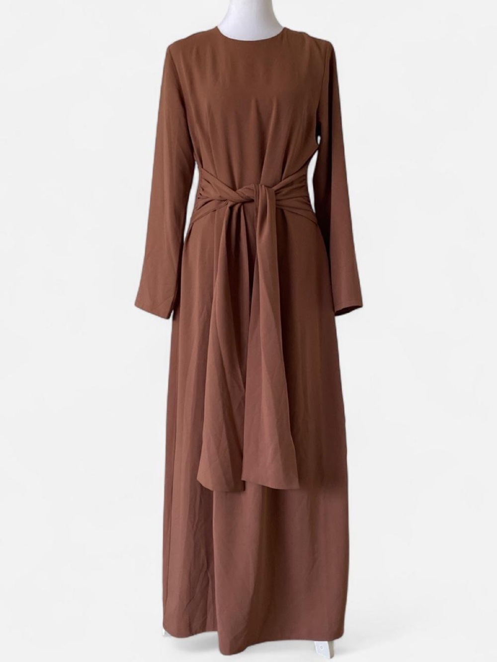 Veiled Collection Isabella Dress Long Sleeve Tie-Waist Maxi Dress